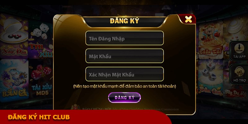 Đăng ký Hit Club được thực hiện một cách dễ dàng