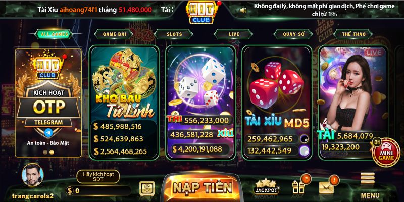 Những lưu ý quan trọng khi giao dịch nộp tiền Hit Club